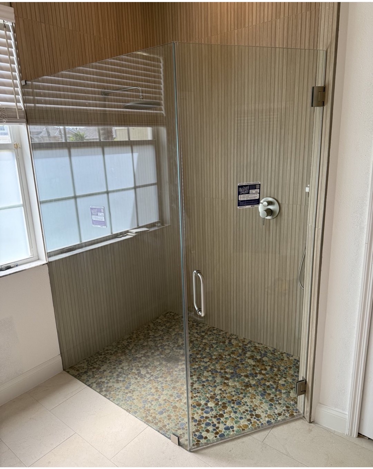 Fluted Glass Door